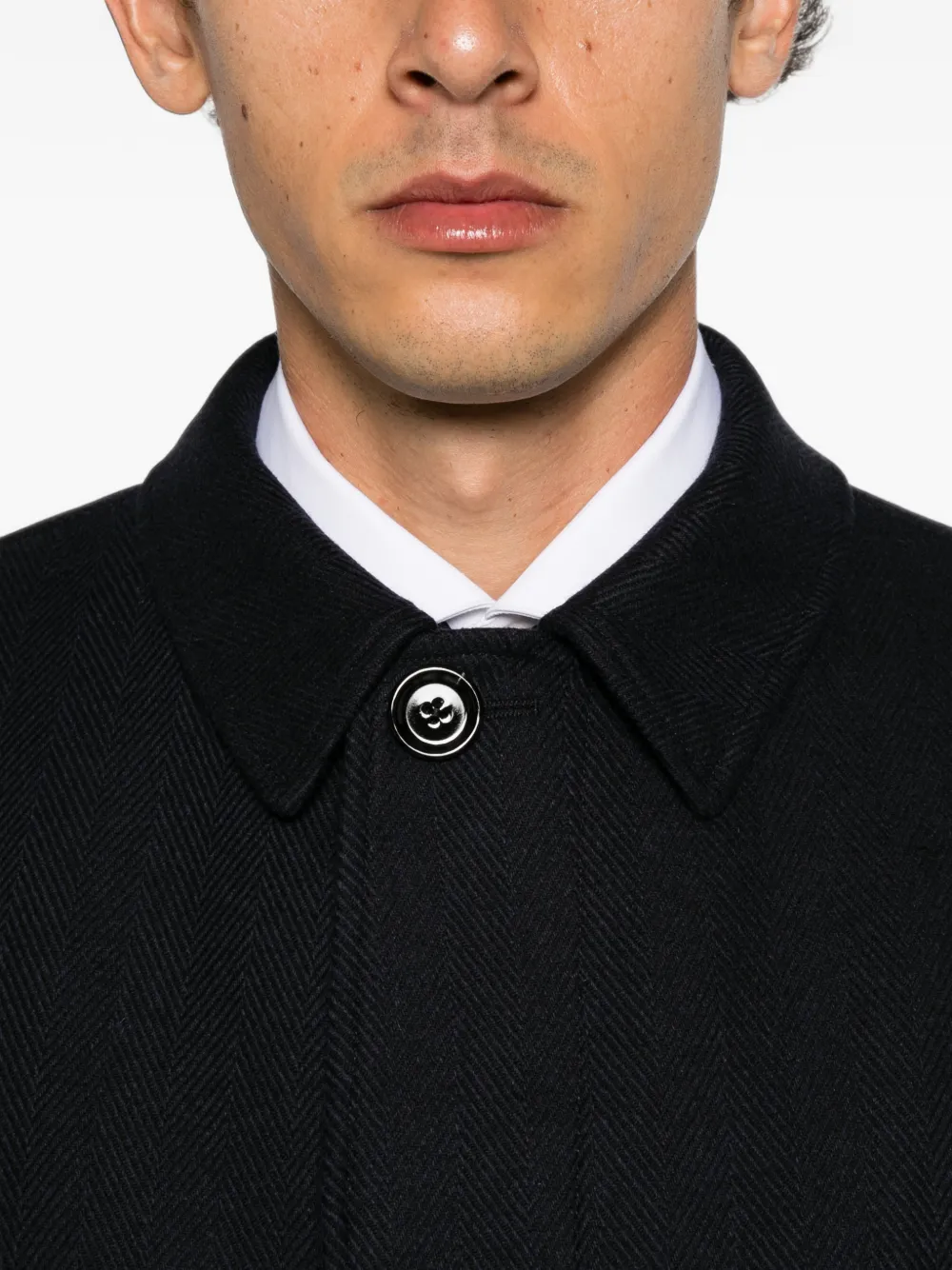 Lardini Jas met visgraat-patroon Blauw
