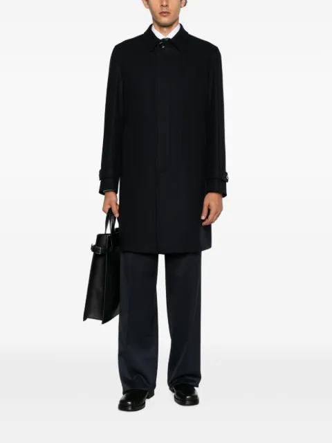 Lardini herringbone single-breasted coat