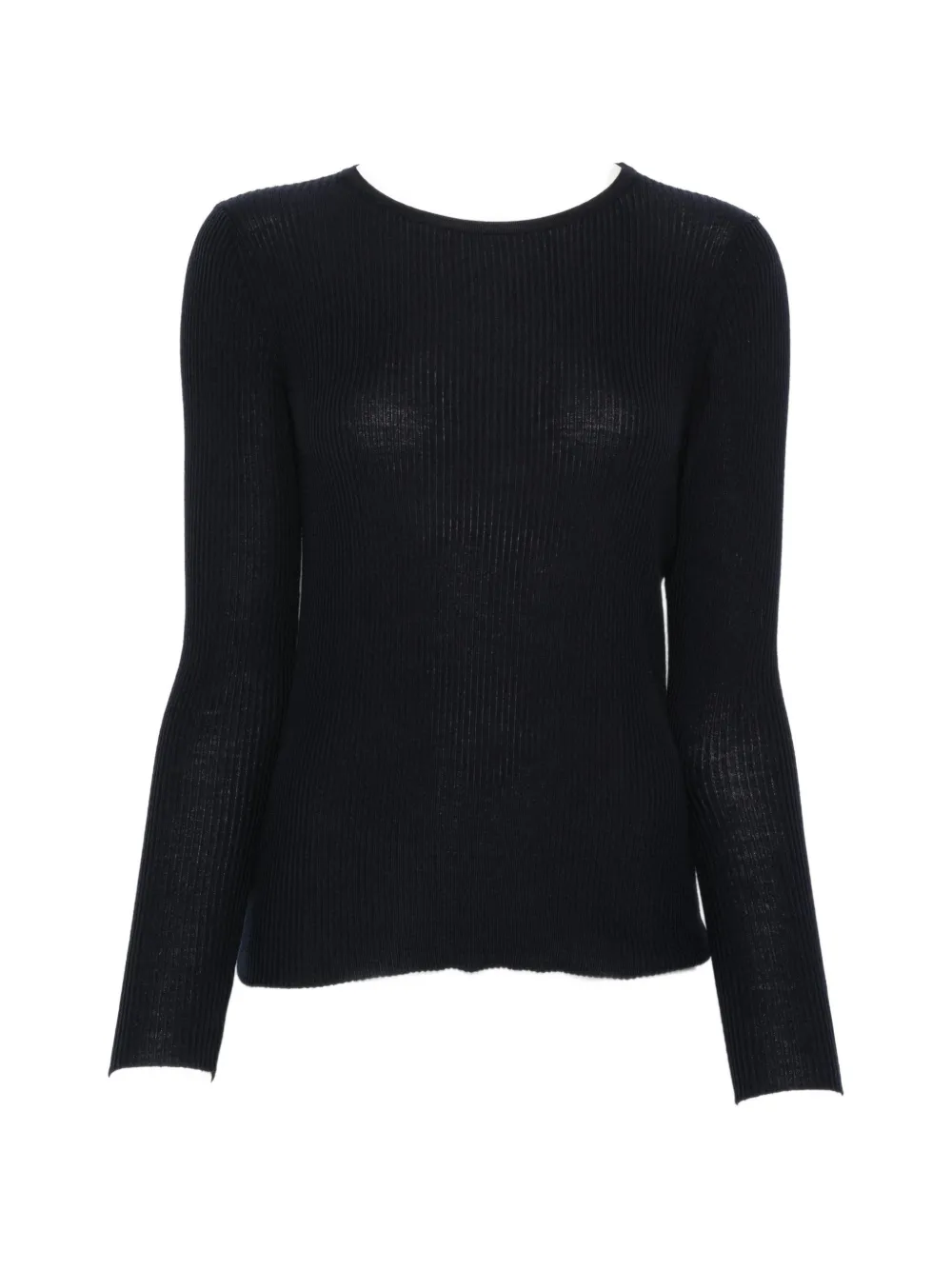 'S Max Mara ribbed-knit button-cuff sweater - Nero