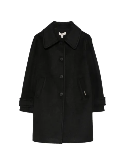 TWINSET Kids logo-plaque button-fastening coat