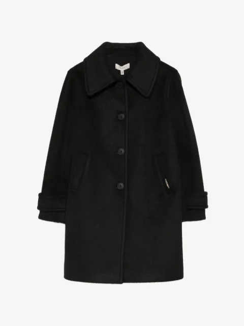 TWINSET Kids logo-plaque button-fastening coat
