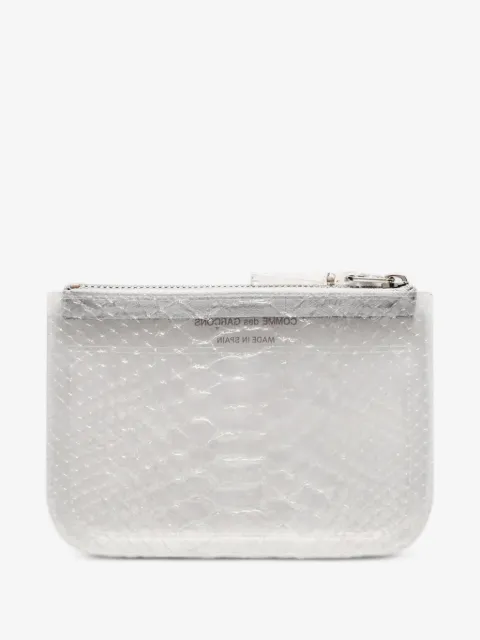Comme Des Garçons Wallet snakeskin-effect zipped wallet