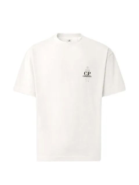 C.P. Company playera con logo estampado