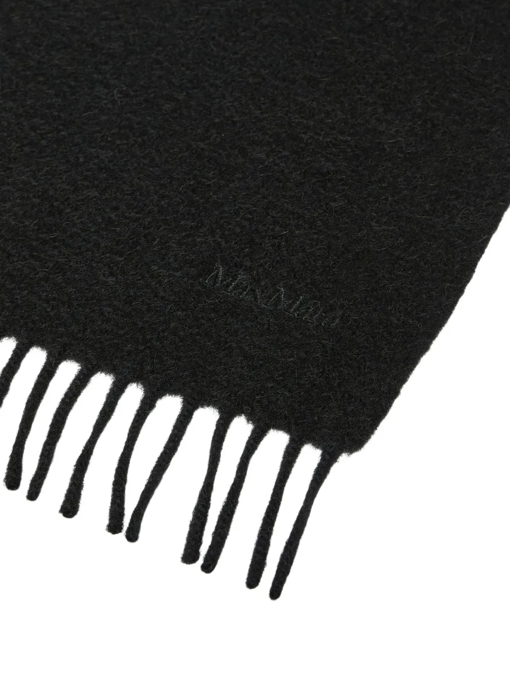Max Mara fringed-edge scarf Zwart