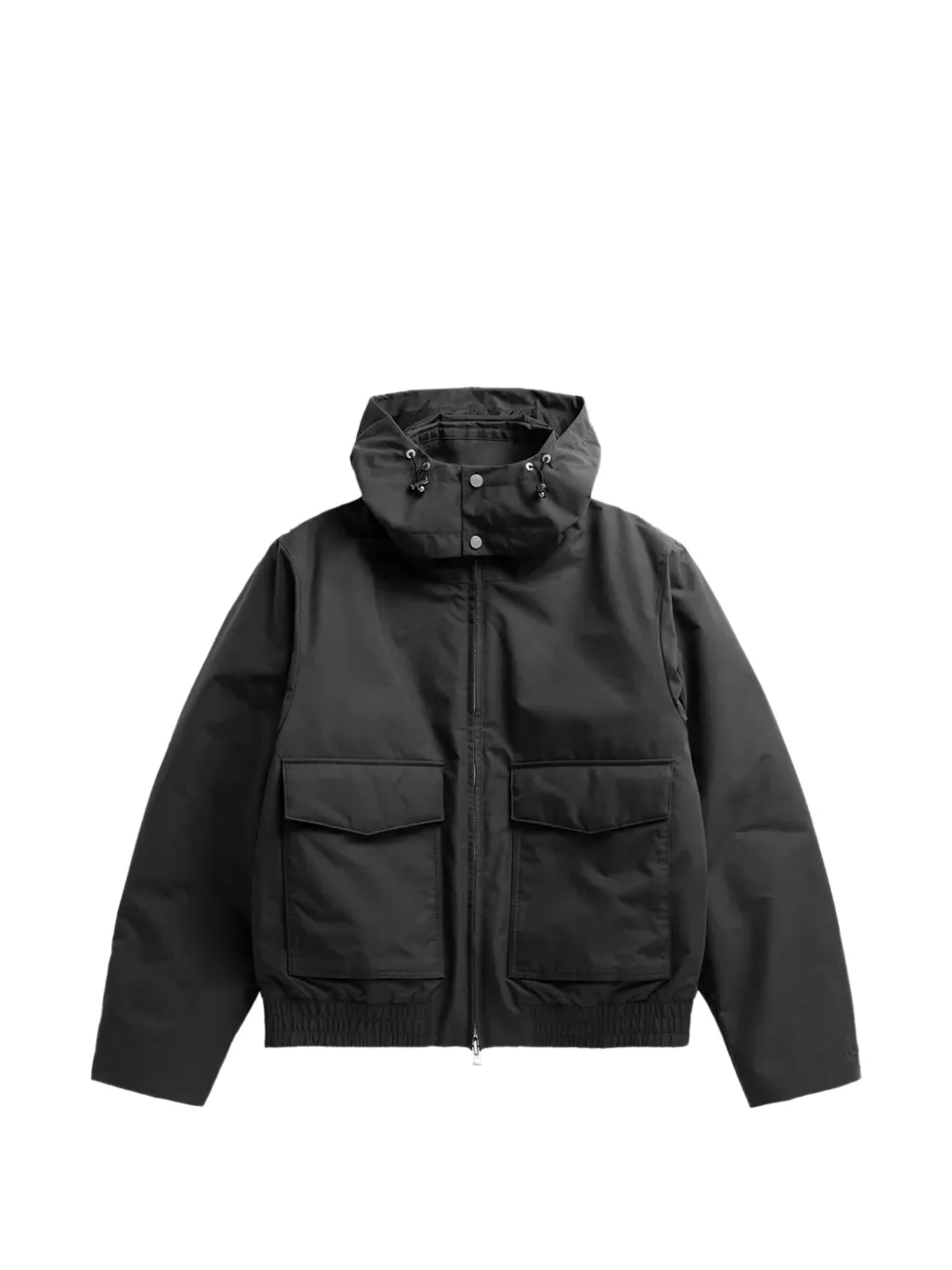 Norse Projects zip-up hooded jacket Zwart