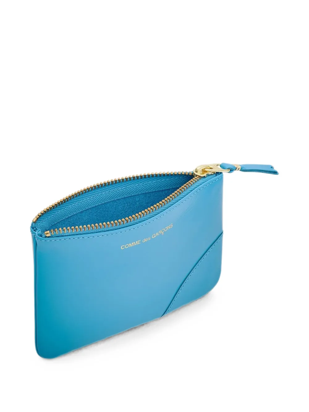 Comme Des Garçons Wallet Portemonnee met logo en rits Blauw