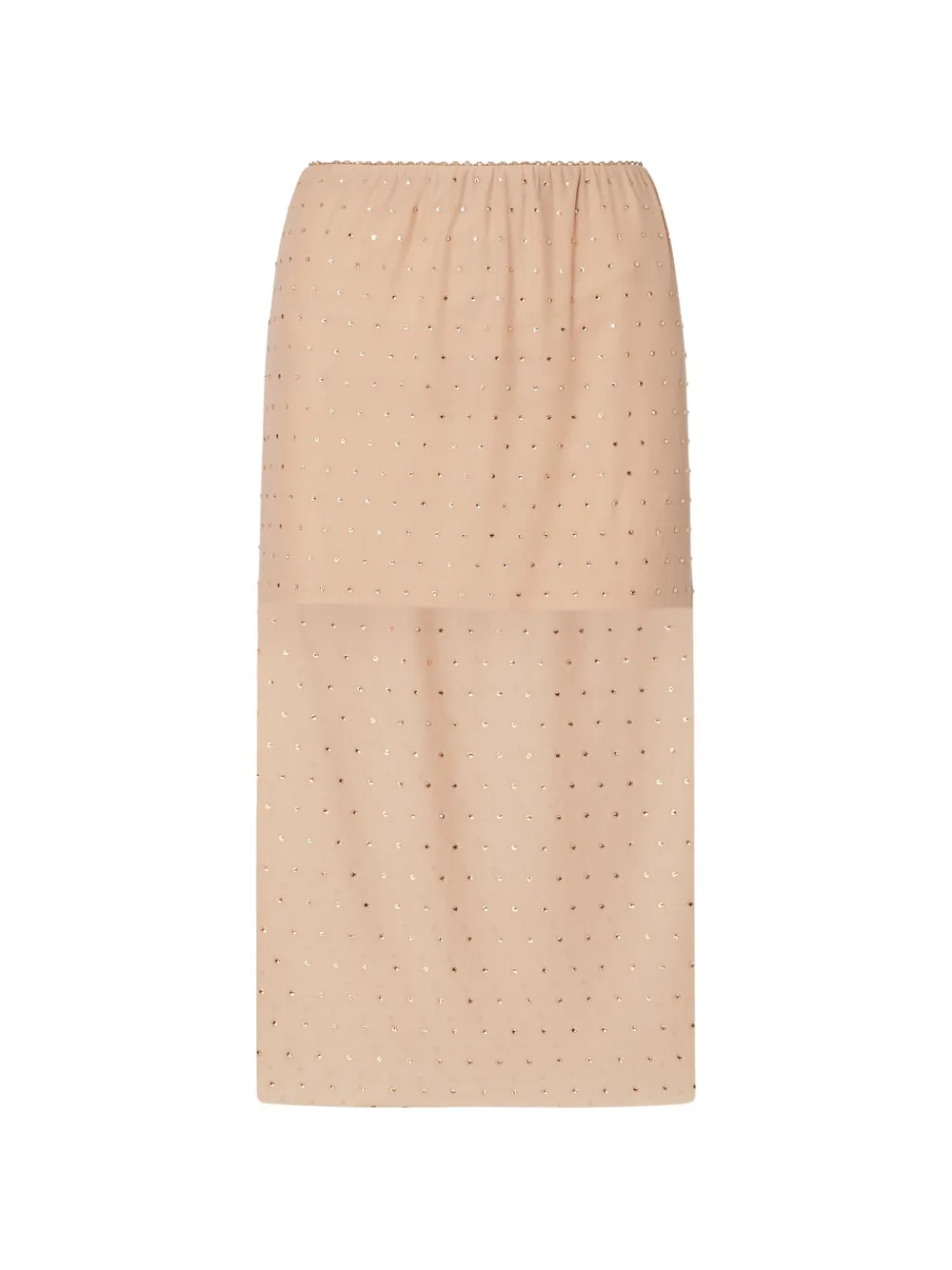LIU JO embroidered tulle midi skirt - Toni neutri