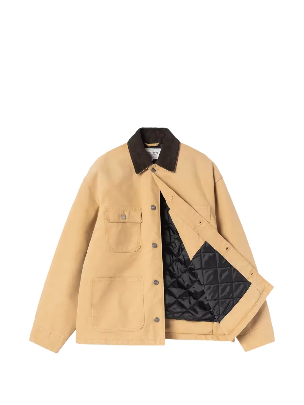 Carhartt WIP OG Michigan logo-patch coat Beige