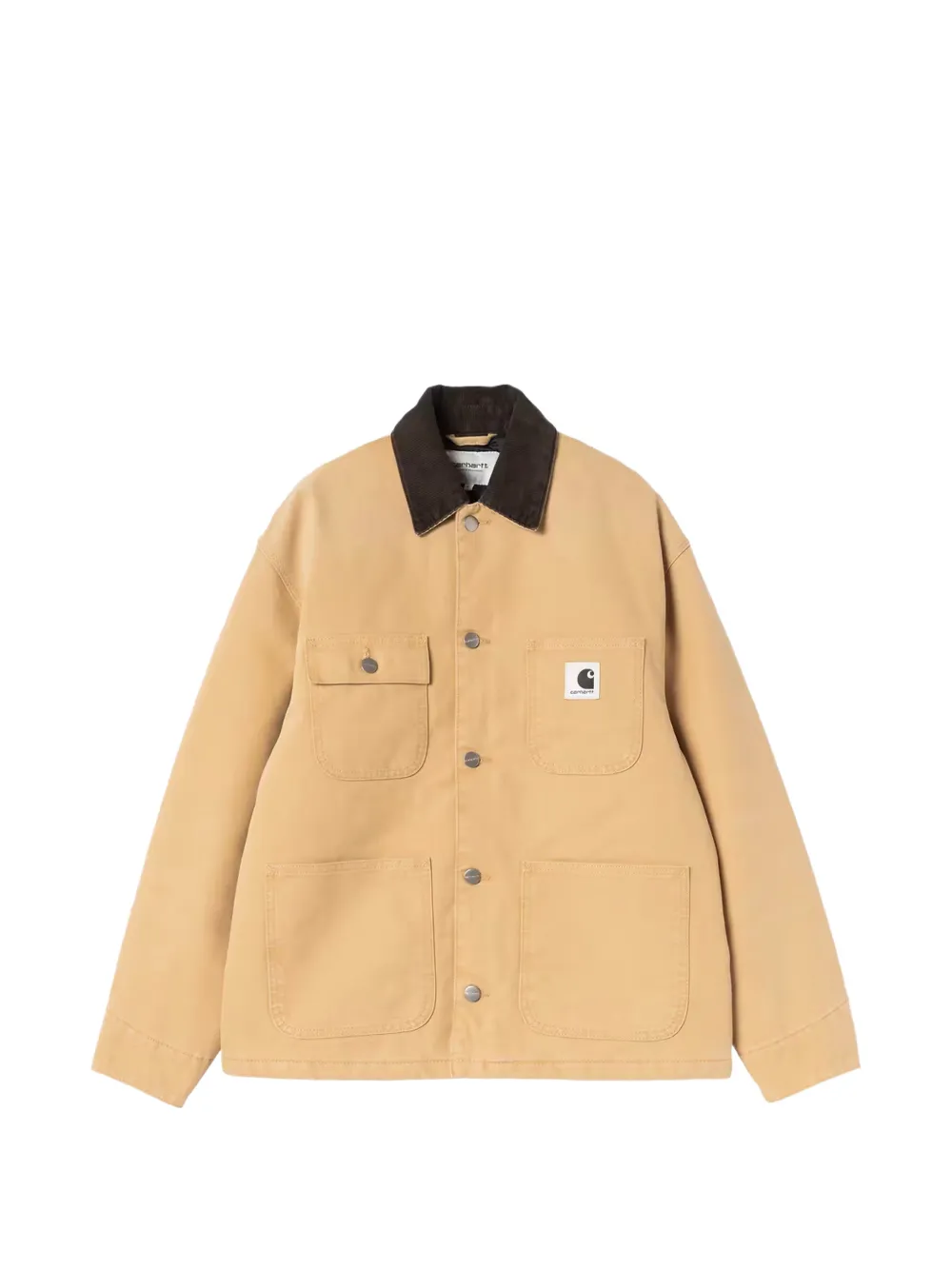 Carhartt WIP OG Michigan logo-patch coat Beige