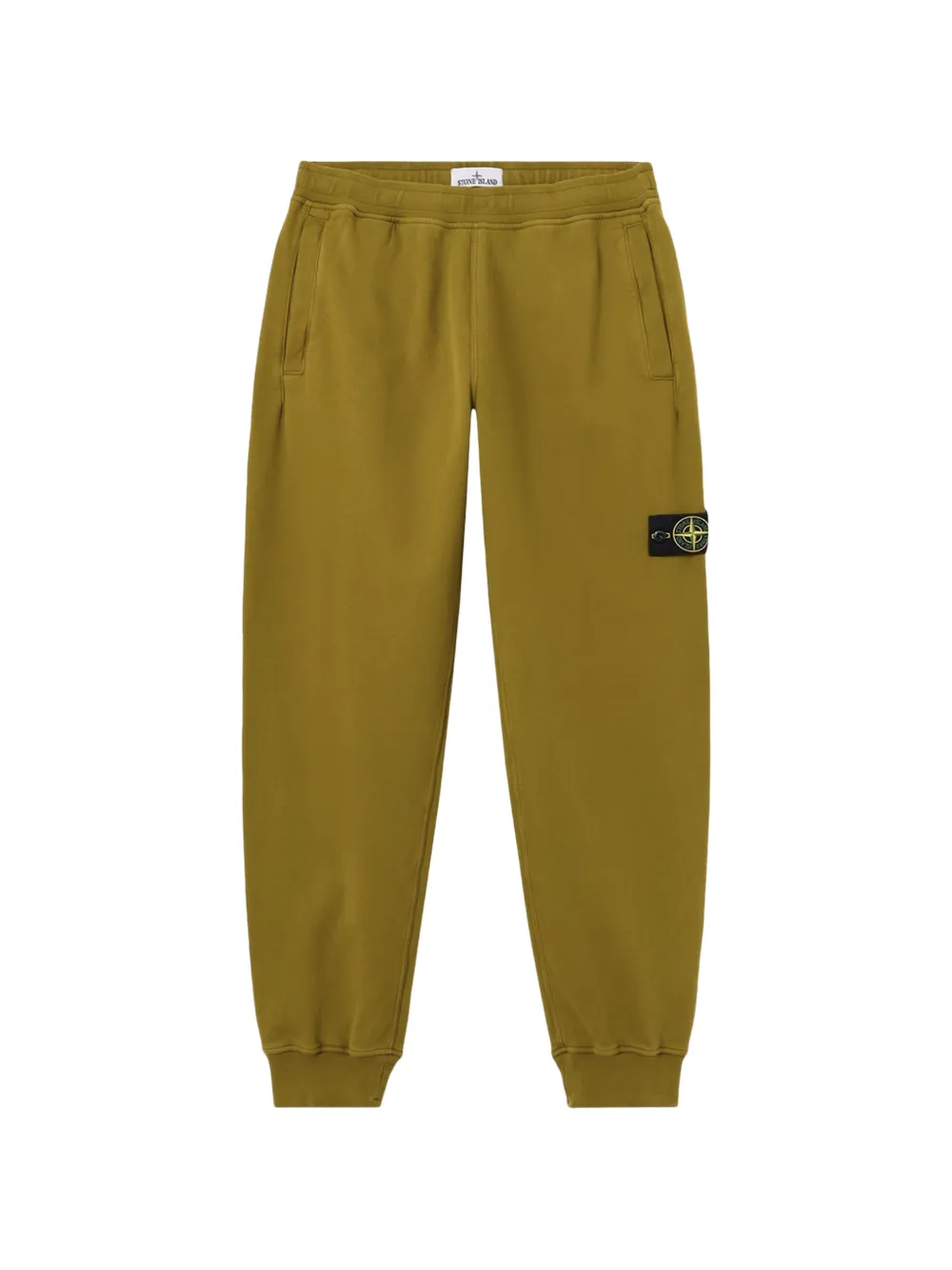 Stone Island 6200012 brushed organic cotton fleece regular-fit joggers with ribbed cuffs