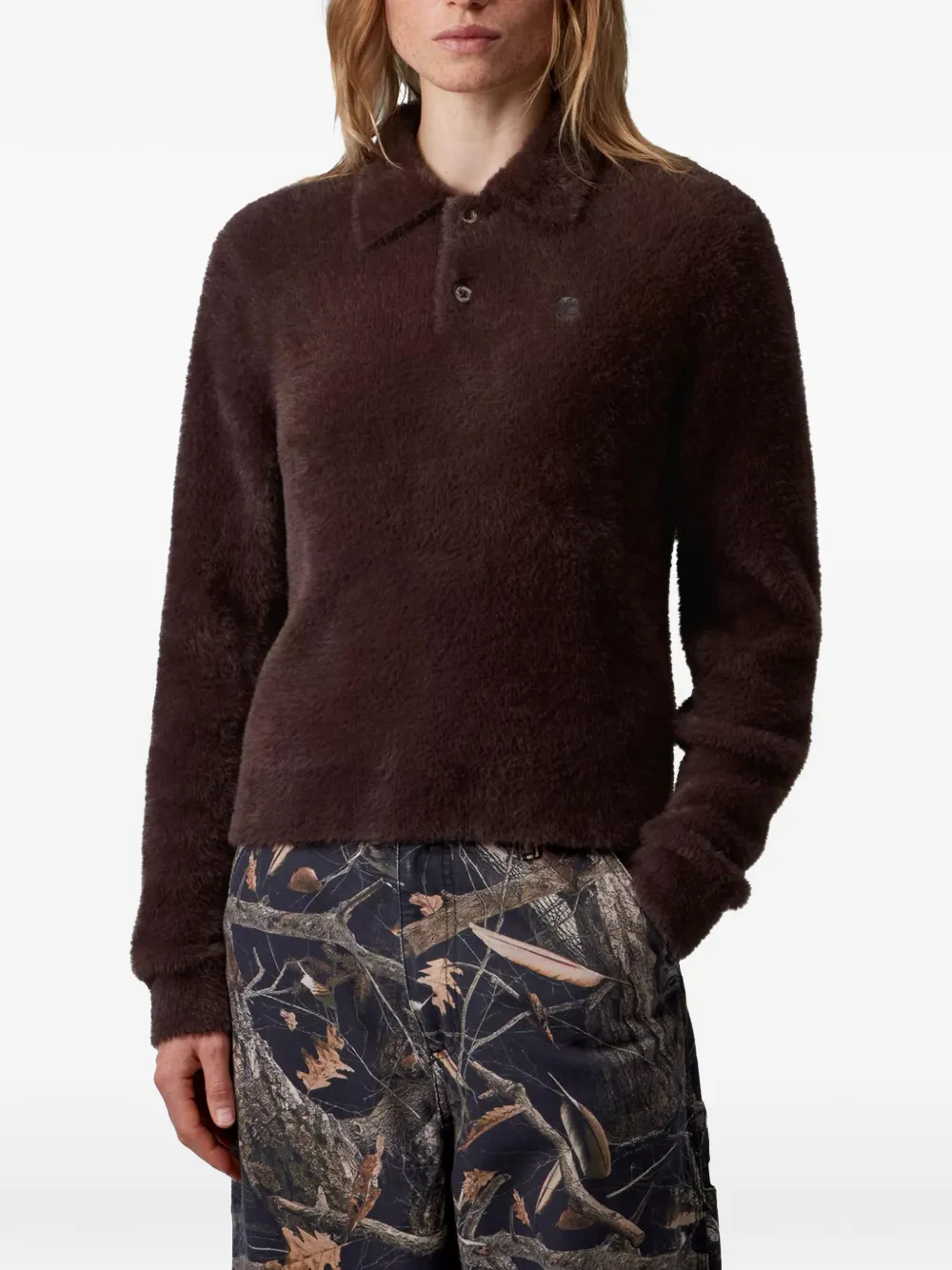 Carhartt WIP Maine polo-collar jumper Bruin