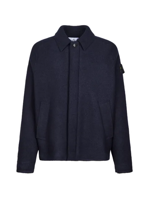 Stone Island logo-patch button-up jacket