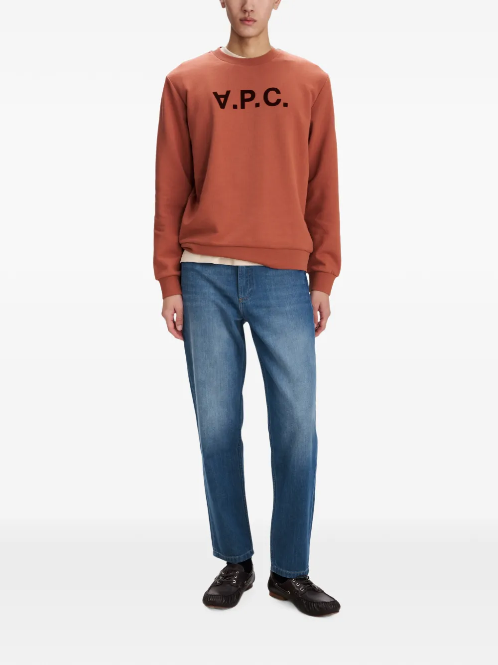 A.P.C. V.P.C. sweater met logoprint Oranje