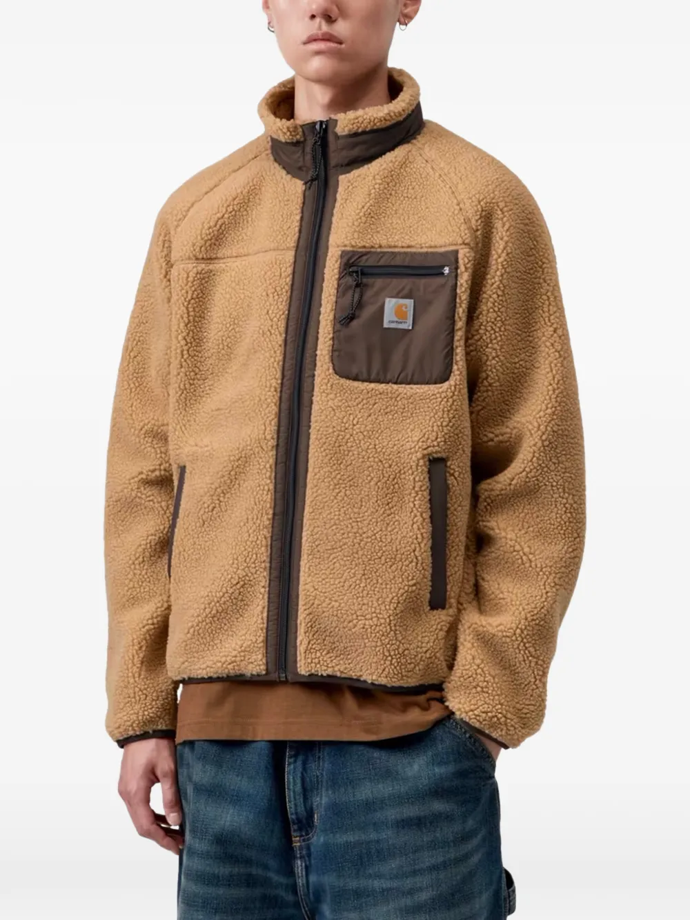 Carhartt WIP Prentis gevoerd jack met rits Beige