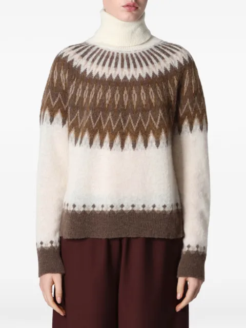 Roberto Collina Fair Isle-knit roll-neck sweater