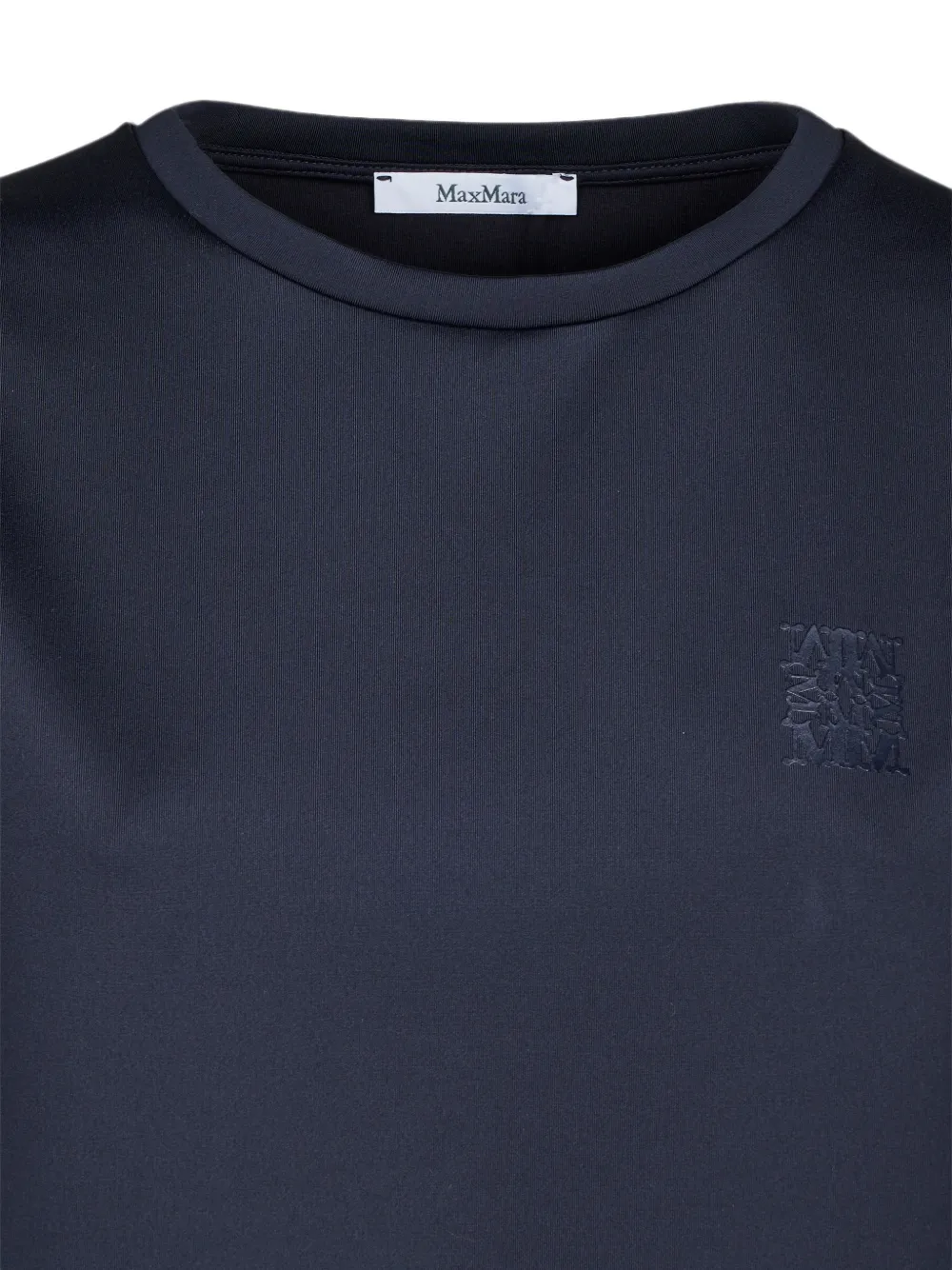Max Mara T-shirt met geborduurd logo Blauw