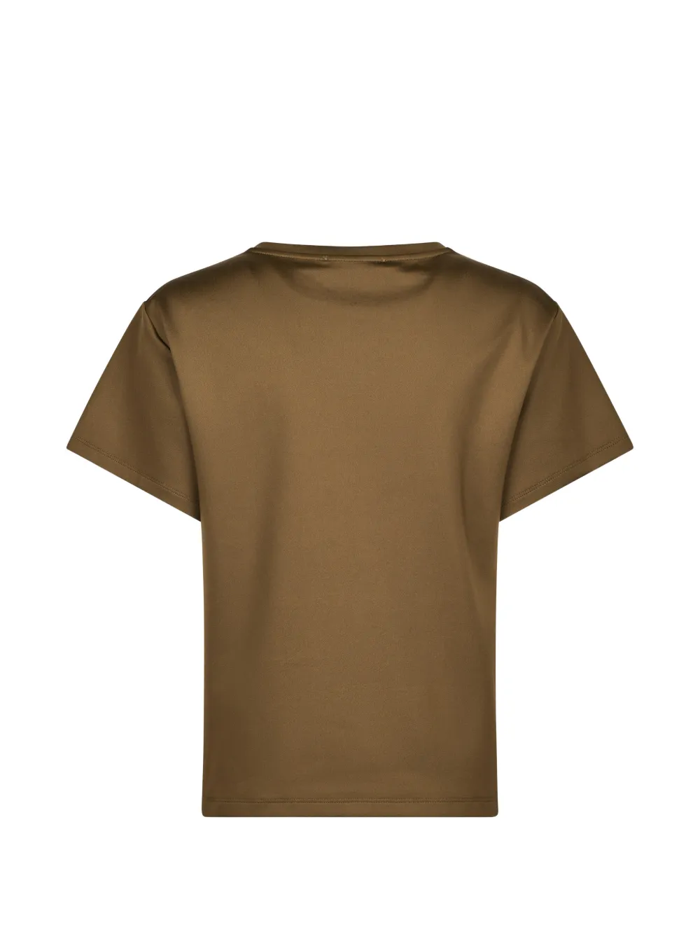 Max Mara T-shirt met geborduurd logo Bruin
