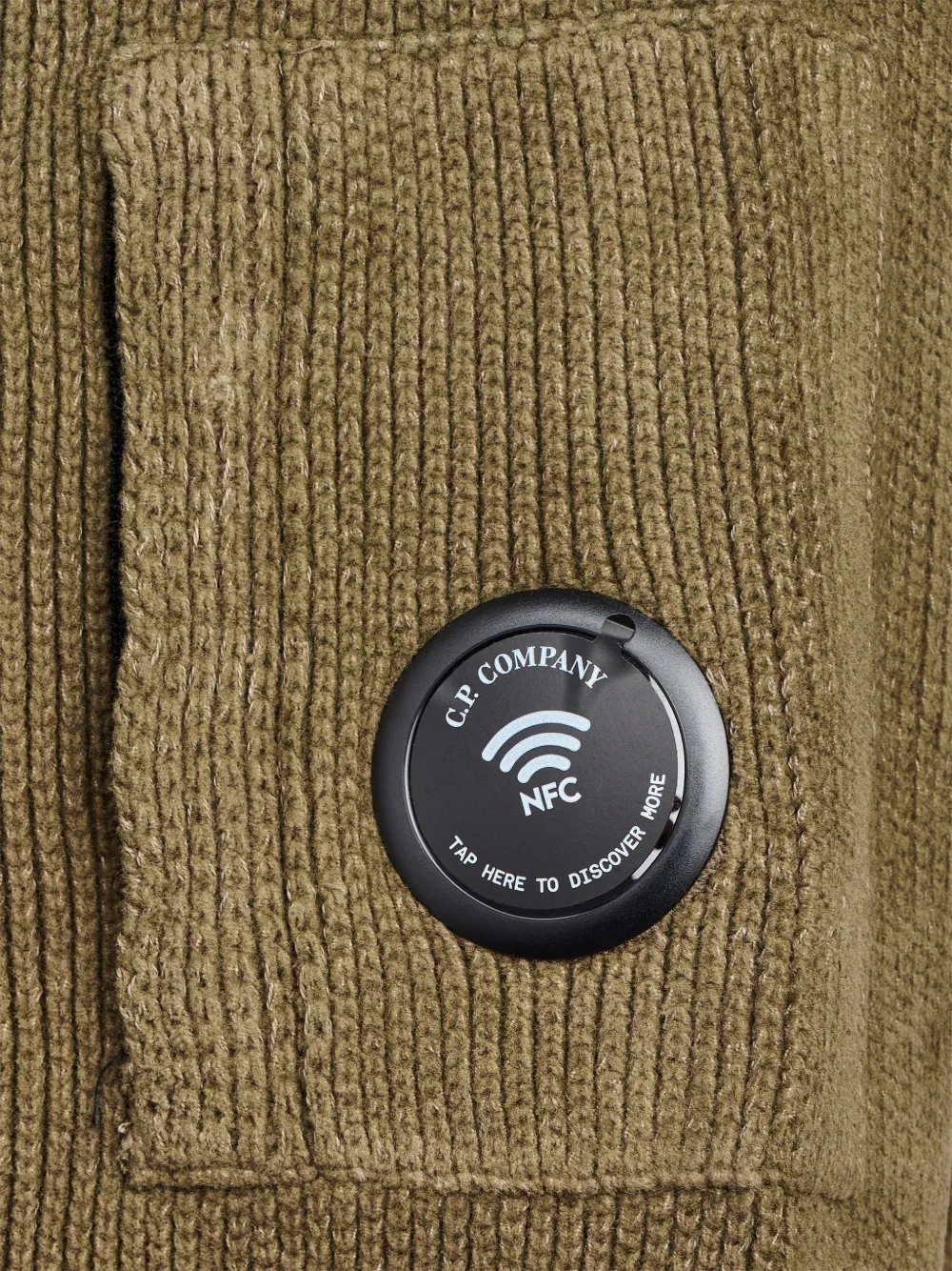 C.P. Company Chenille katoenen Lens trui met ronde hals Groen