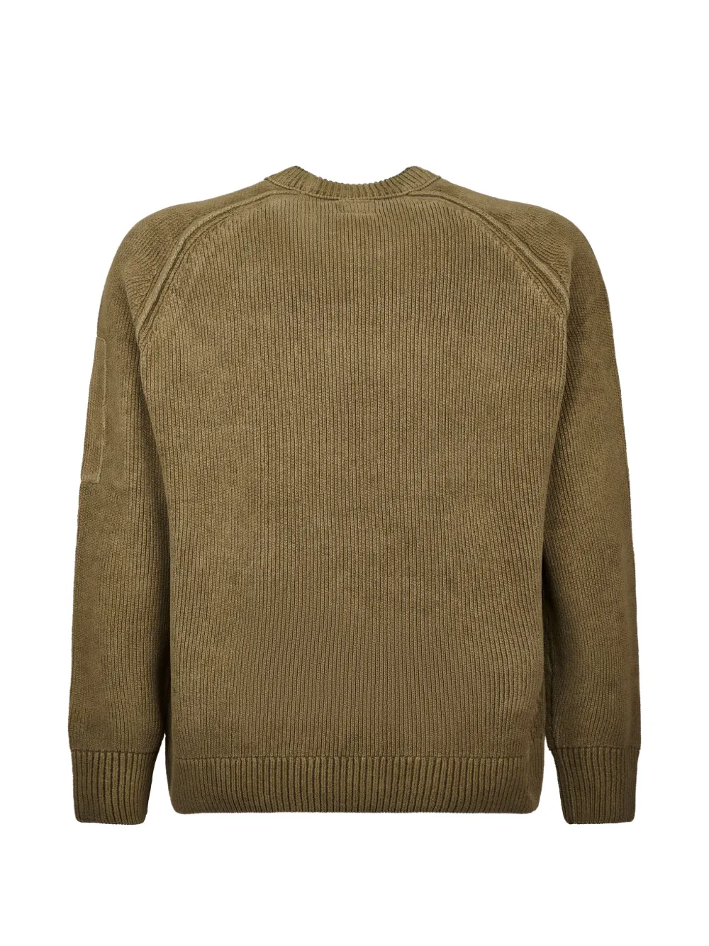C.P. Company Chenille katoenen Lens trui met ronde hals Groen