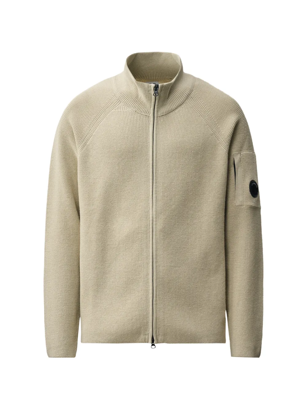 C.P. Company Trui met Lens-detail en rits Beige
