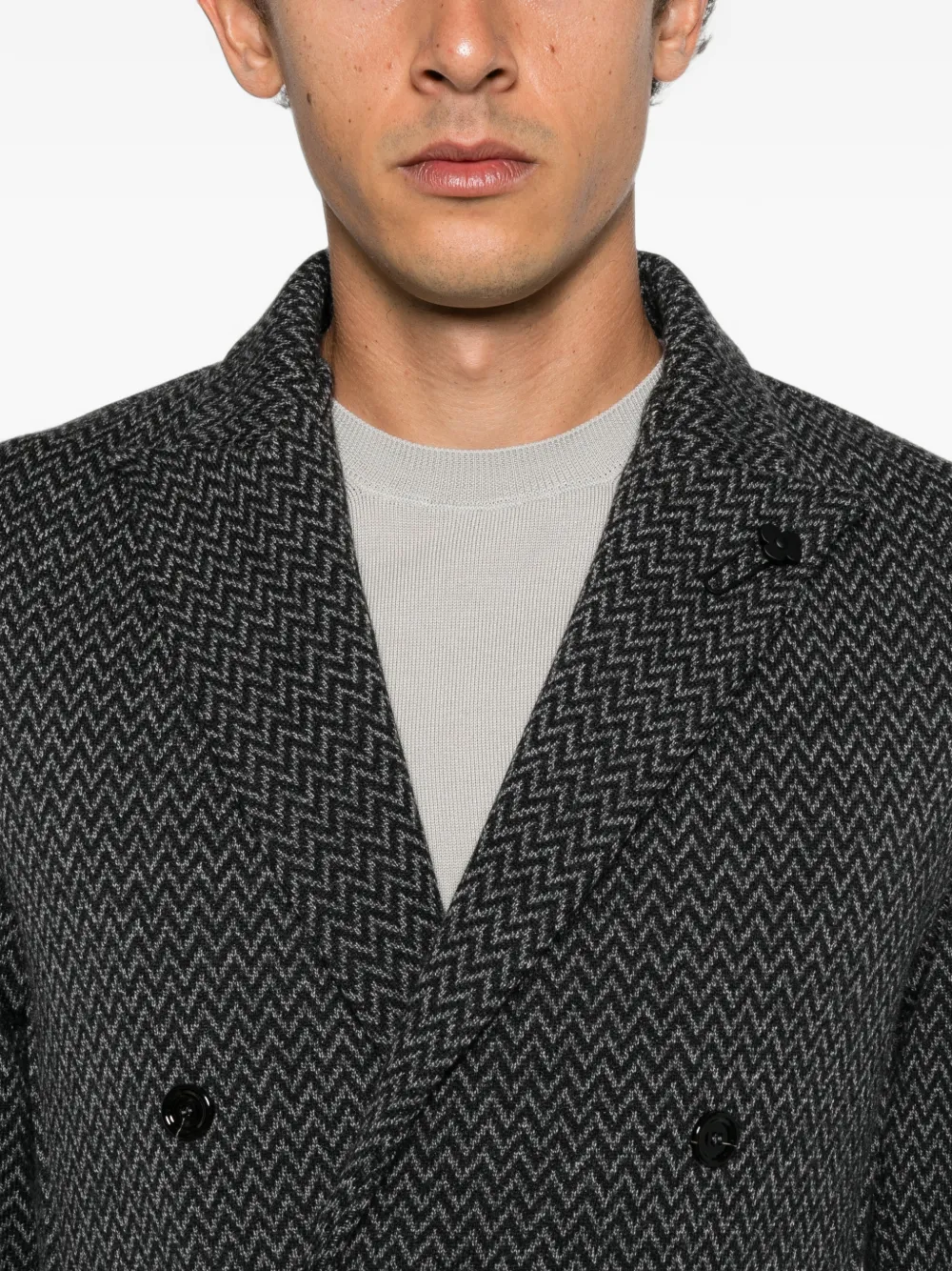 Lardini Jack met dubbele rij knopen Grijs