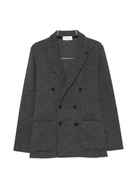 Lardini chevron double-breasted jacket
