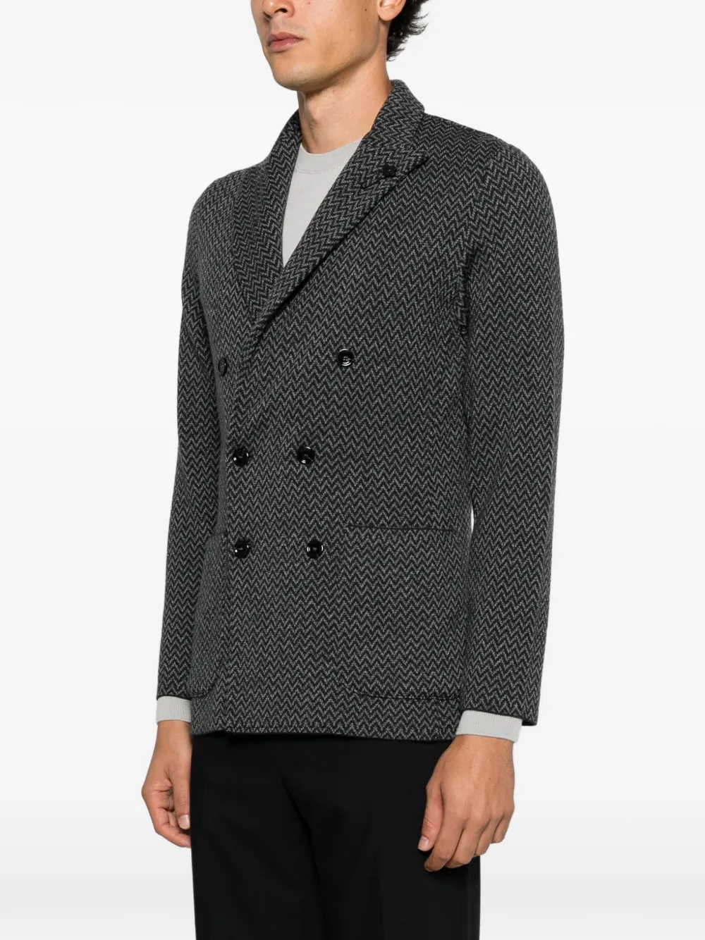 Lardini Jack met dubbele rij knopen Grijs