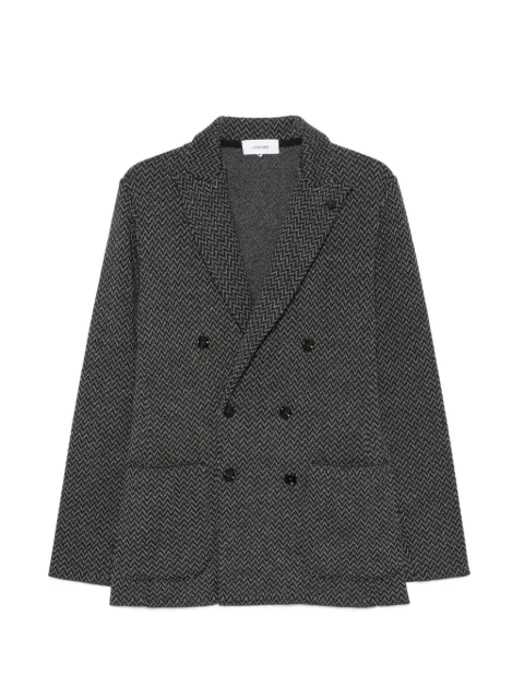 Lardini chevron double-breasted jacket