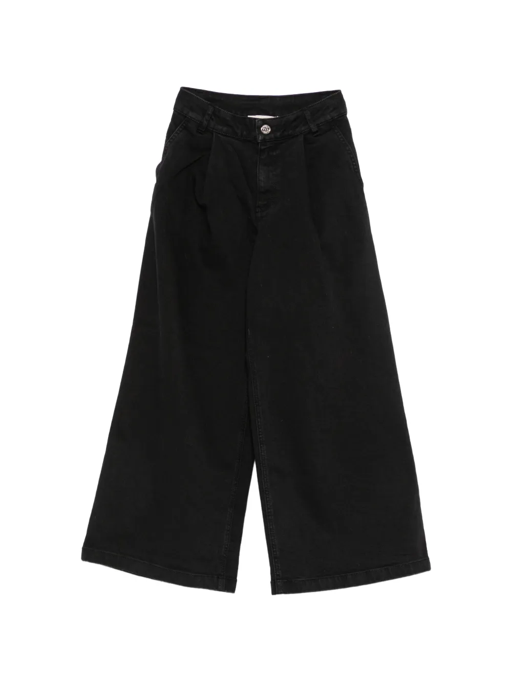 TWINSET Kids logo-plaque belt-loop jeans - Nero