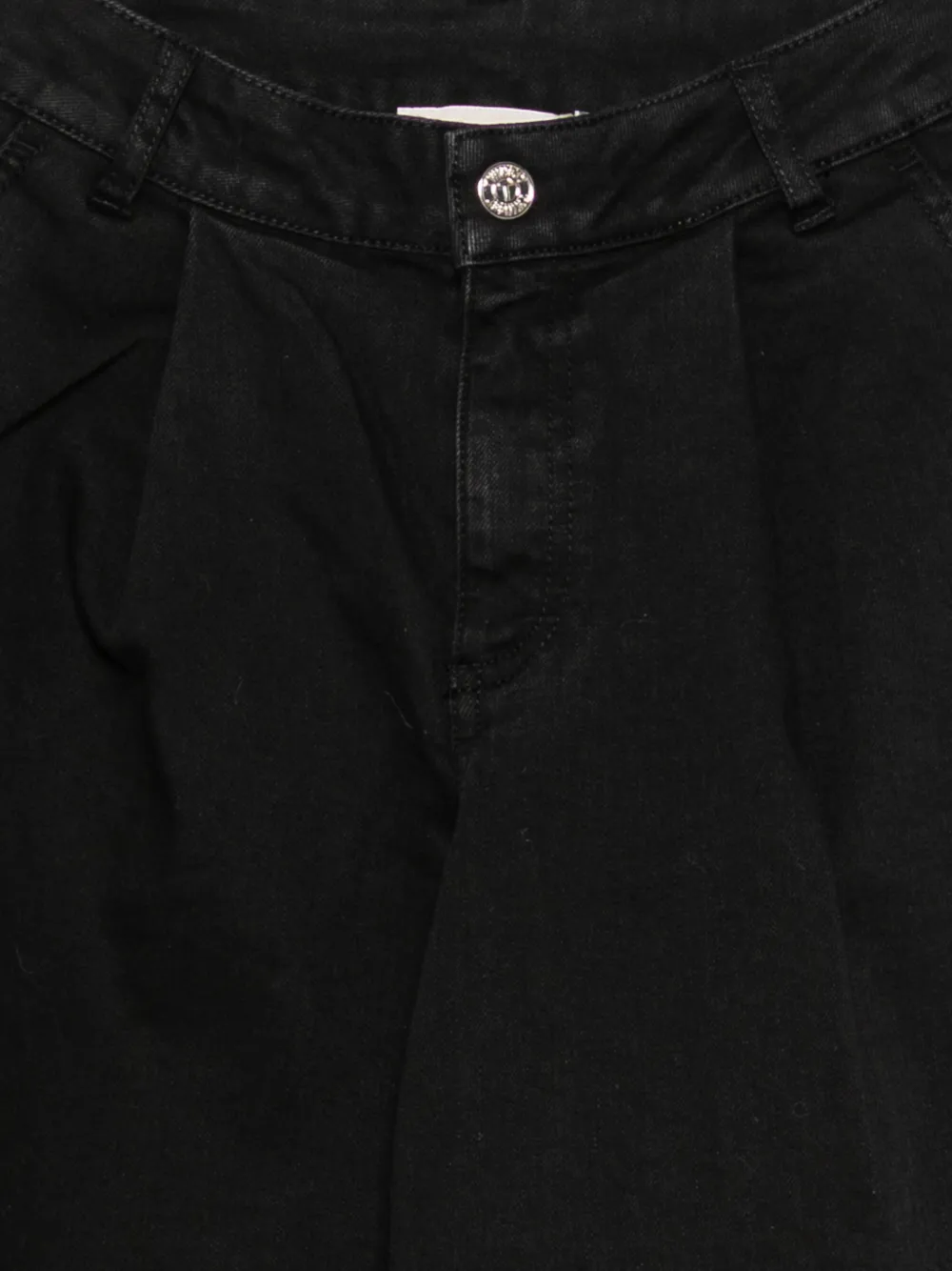 TWINSET Kids Jeans met wijde pijpen en plooien Zwart
