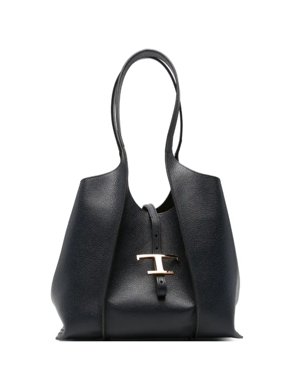 Tod's Small T Timeless Shopping Bag in Leather in Blue