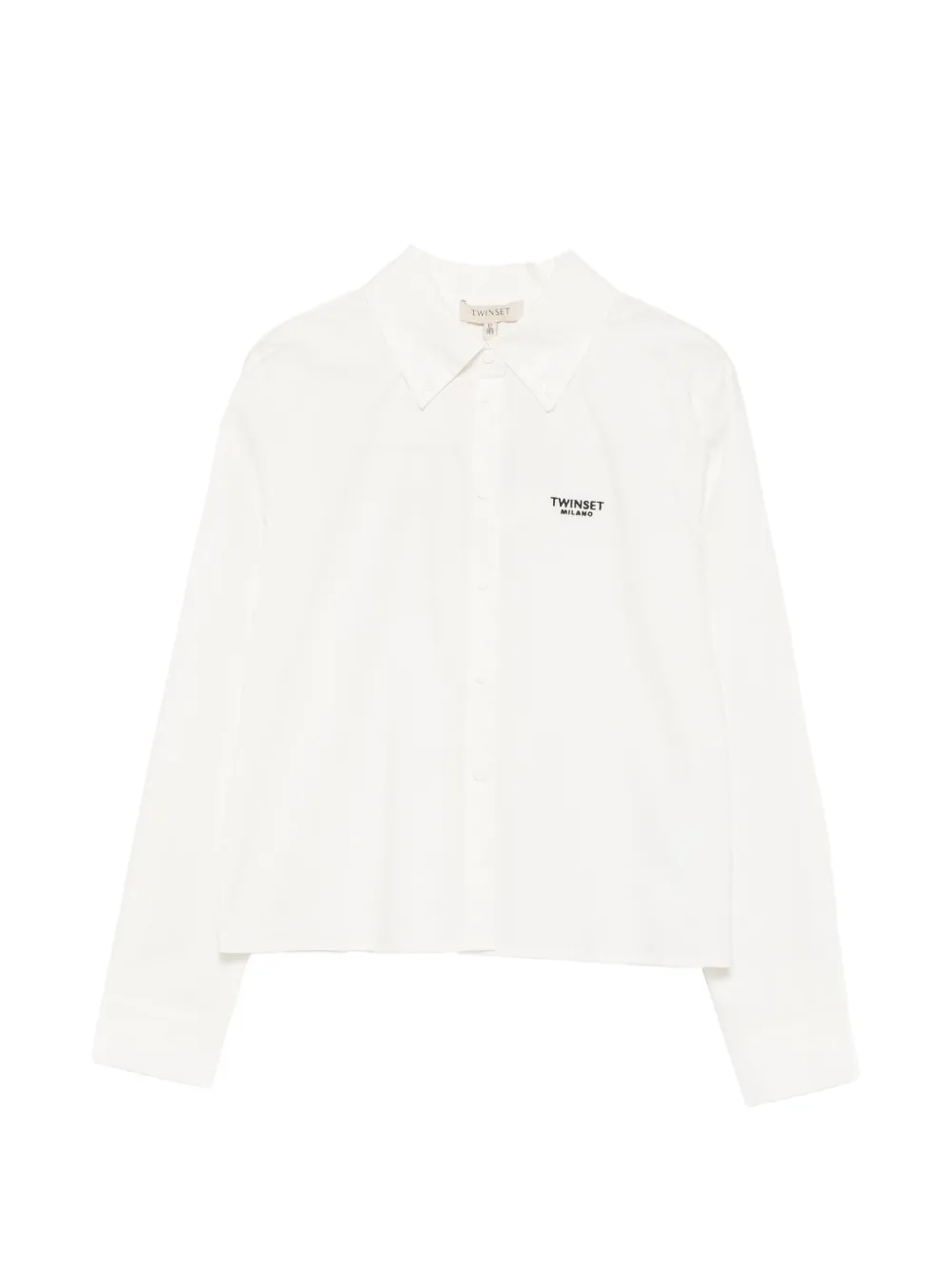 TWINSET Kids logo-print button-down shirt - Weiß