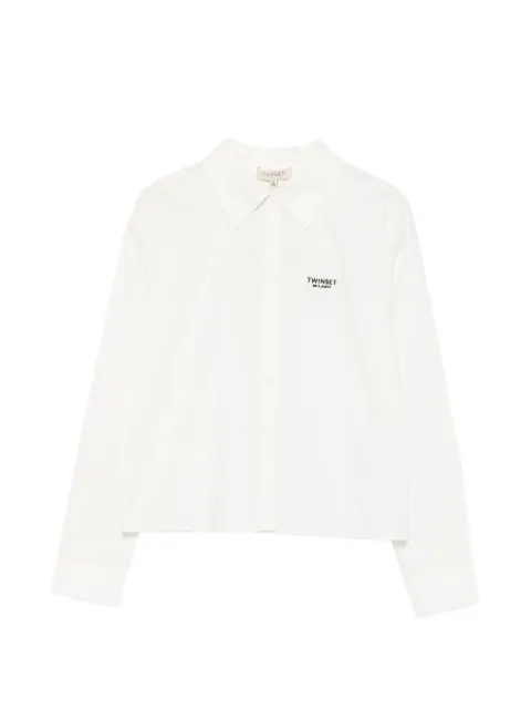 TWINSET Kids logo-print button-down shirt