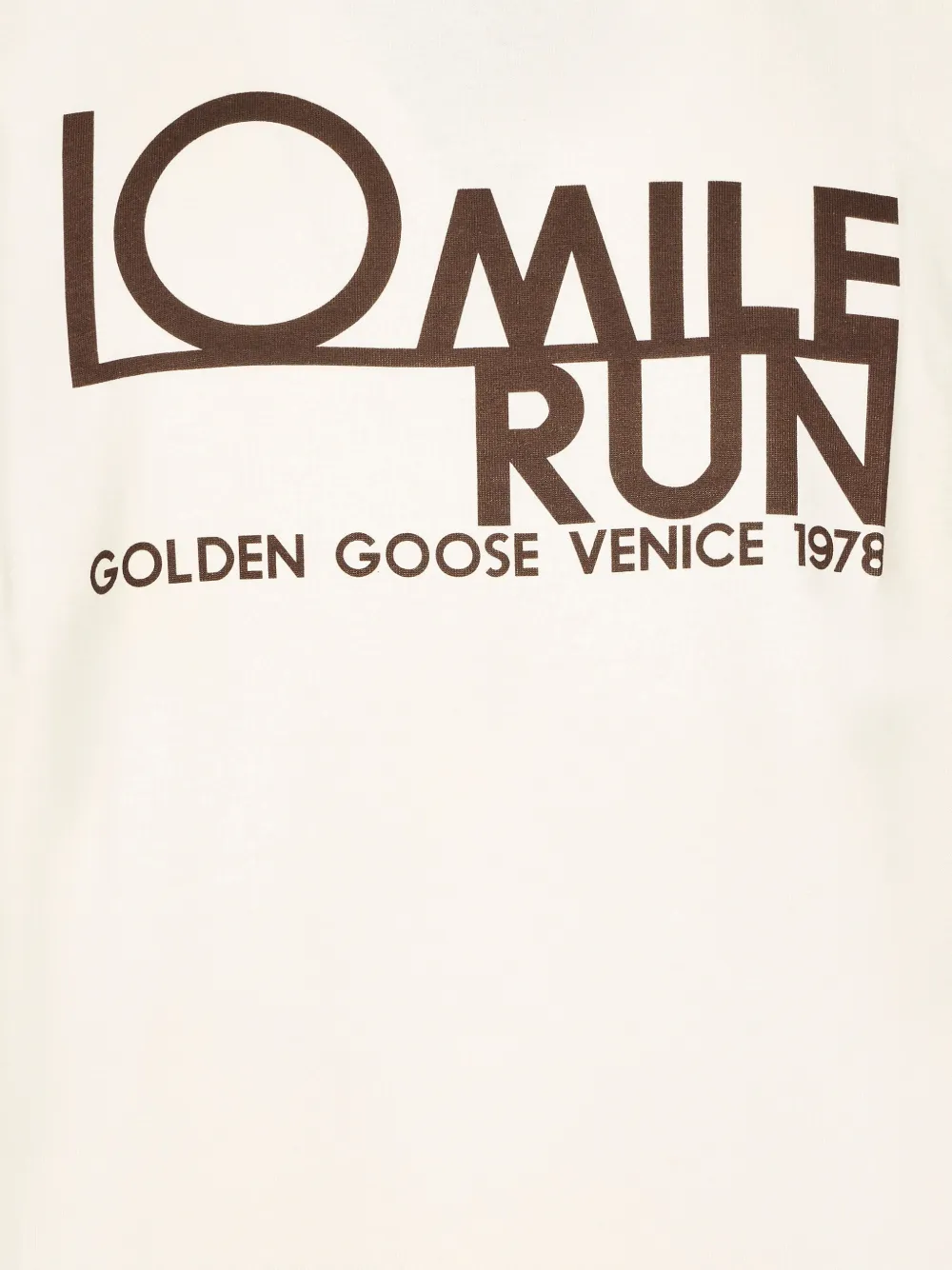 Golden Goose T-shirt met logoprint Beige