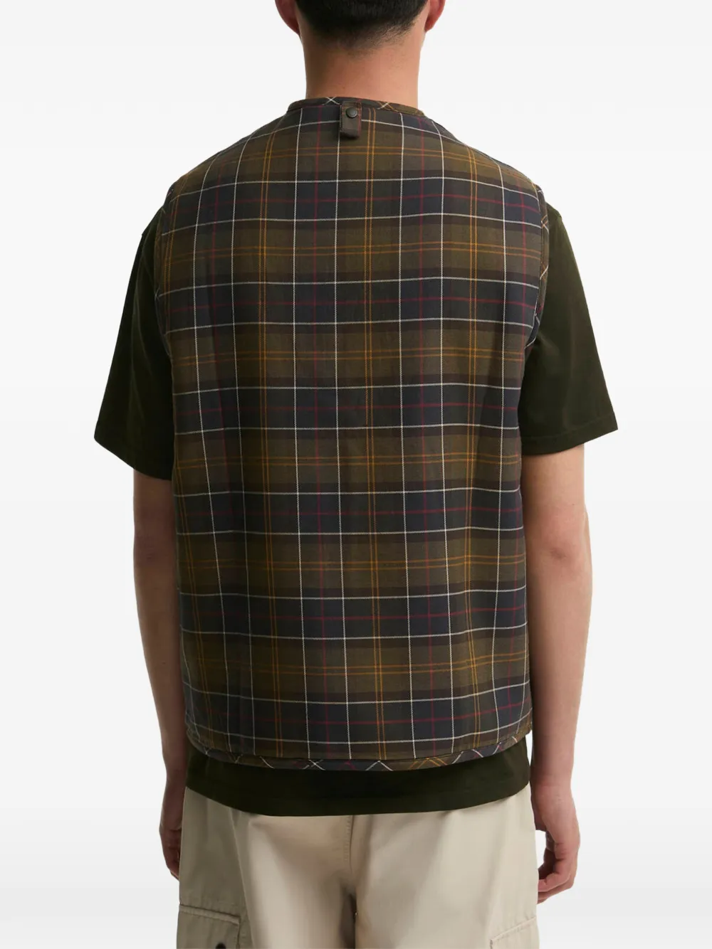 Barbour tartan-print gilet Groen