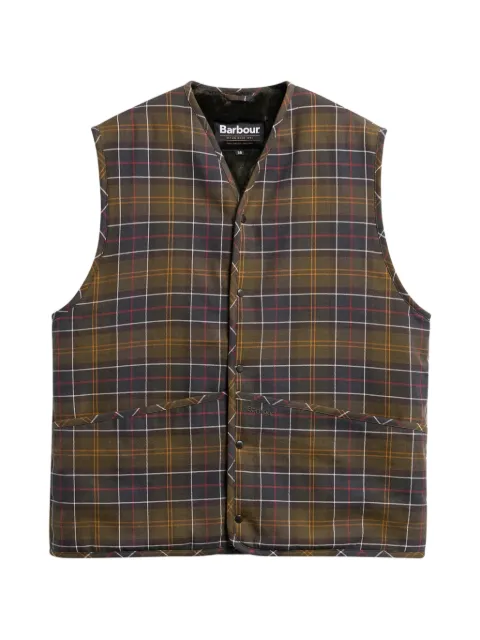Barbour tartan-print gilet
