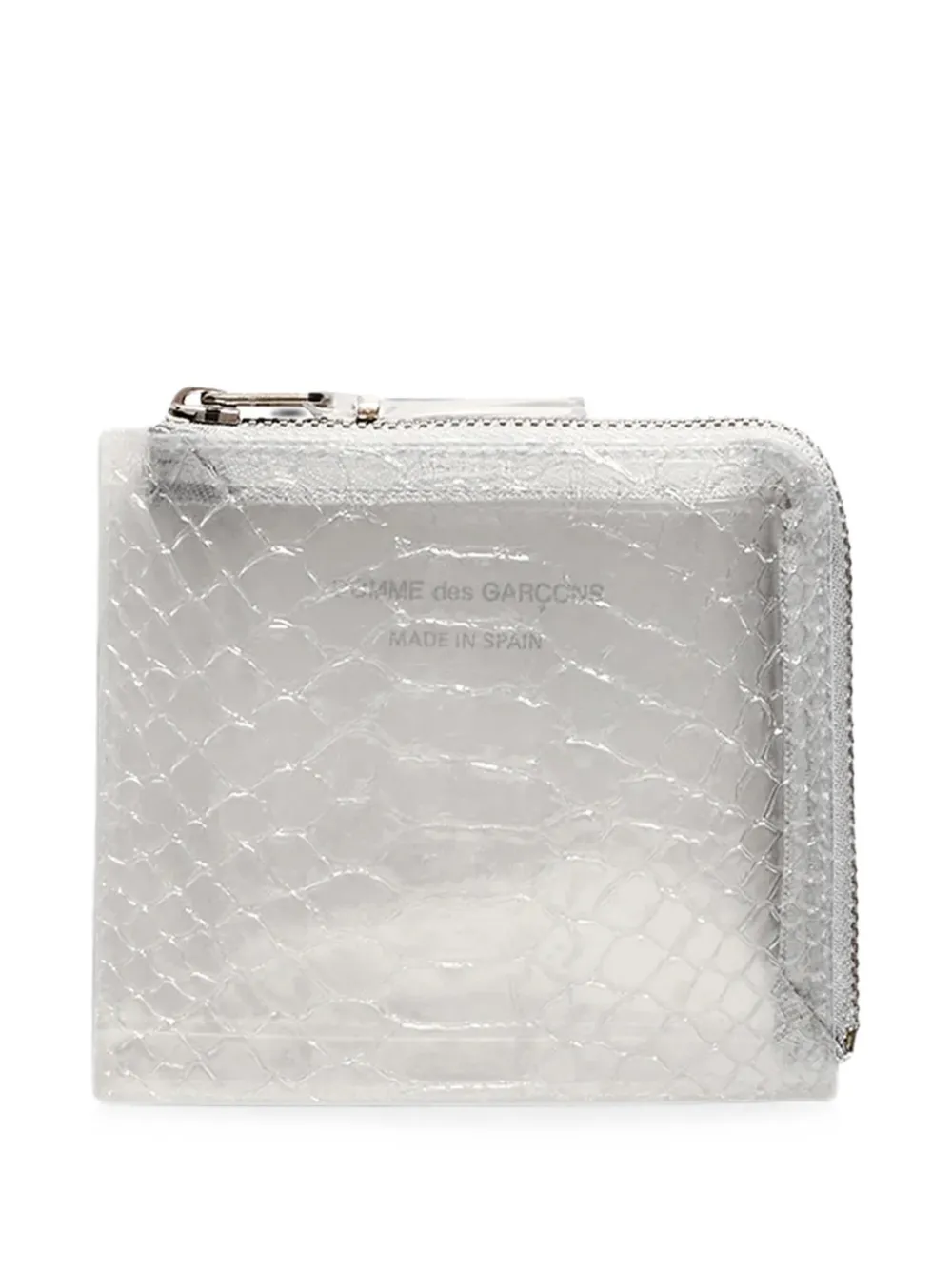 Comme Des Garçons Wallet Snake Line zip-around Wallet | White