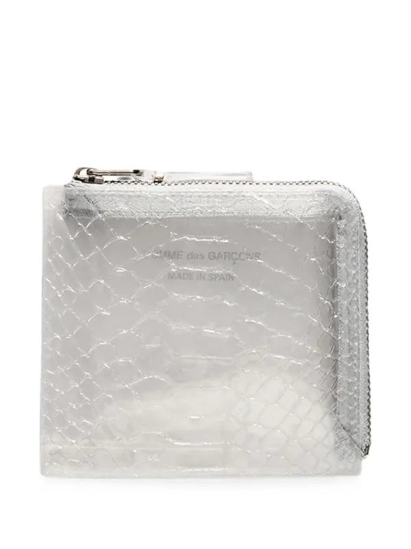 美品 TRANSPARENT SNAKE WALLET Comme Des Garçons Wallet snake-effect Transparent Wallet | White