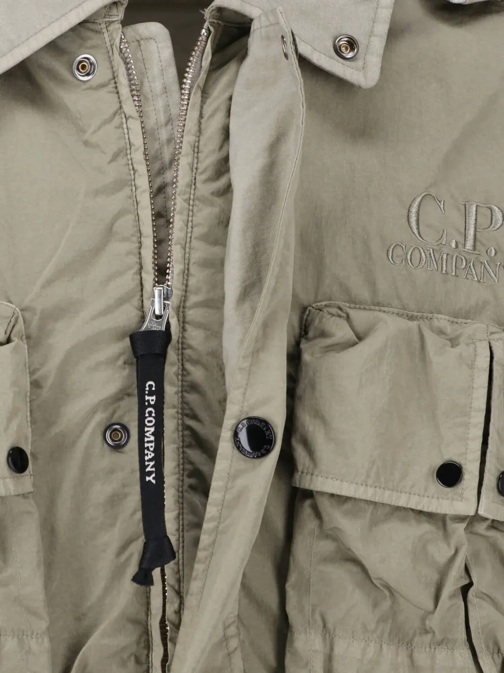 C.P. Company Jack met meerdere zakken en Goggle-detail Groen