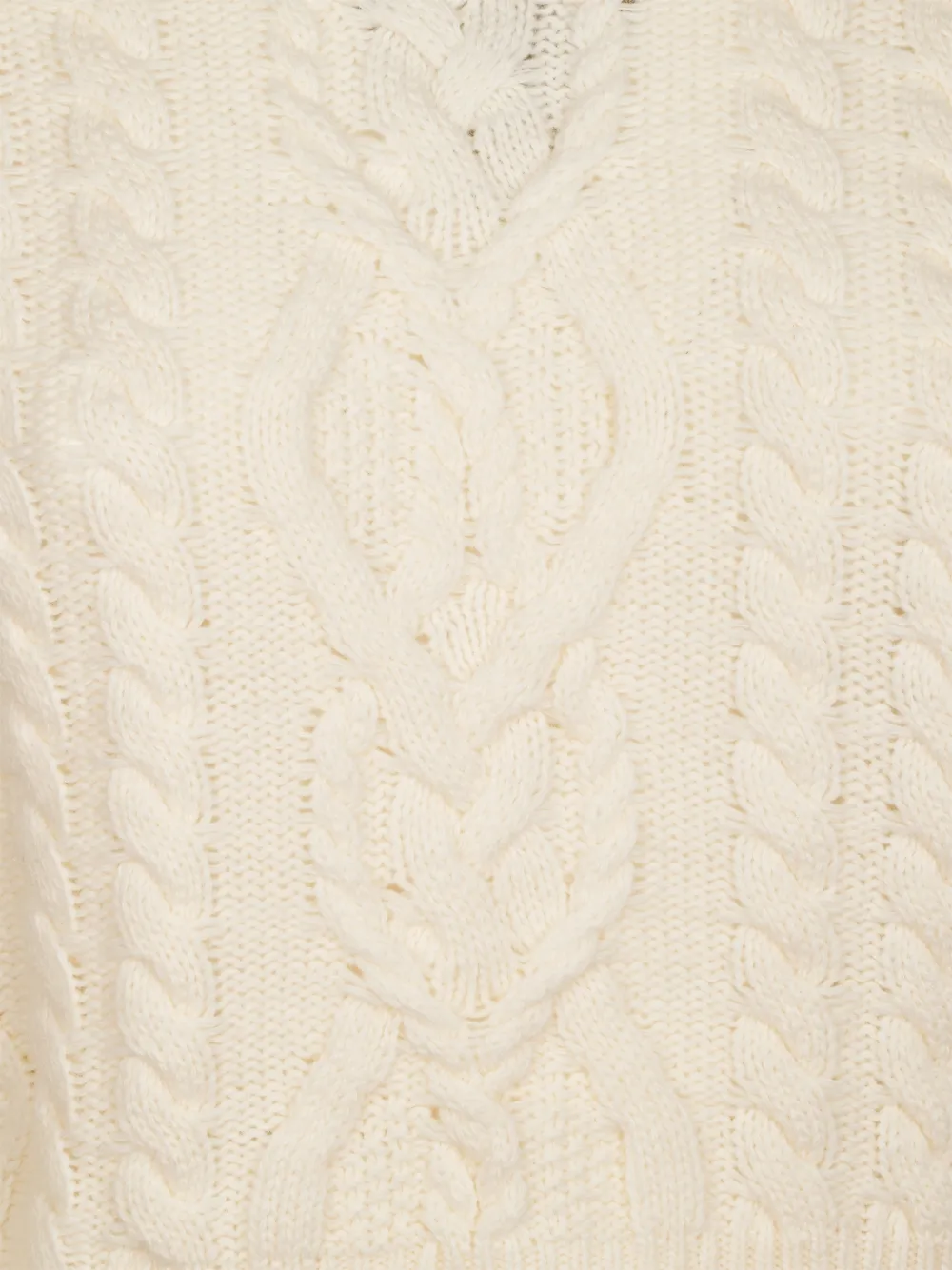 Weekend Max Mara cable-knit wool sweater Beige