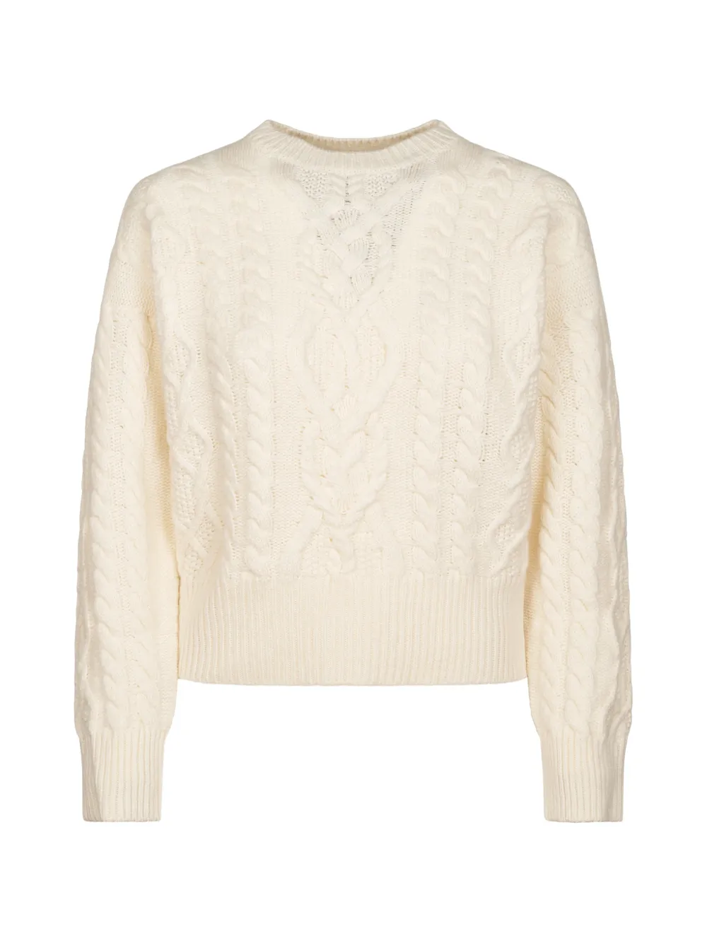 Weekend Max Mara cable-knit wool sweater Beige