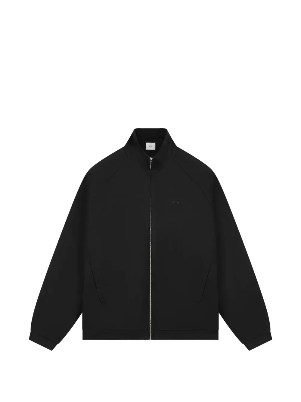 Arte Antwerp Embroidered-logo Raglan-sleeve Jacket In Black