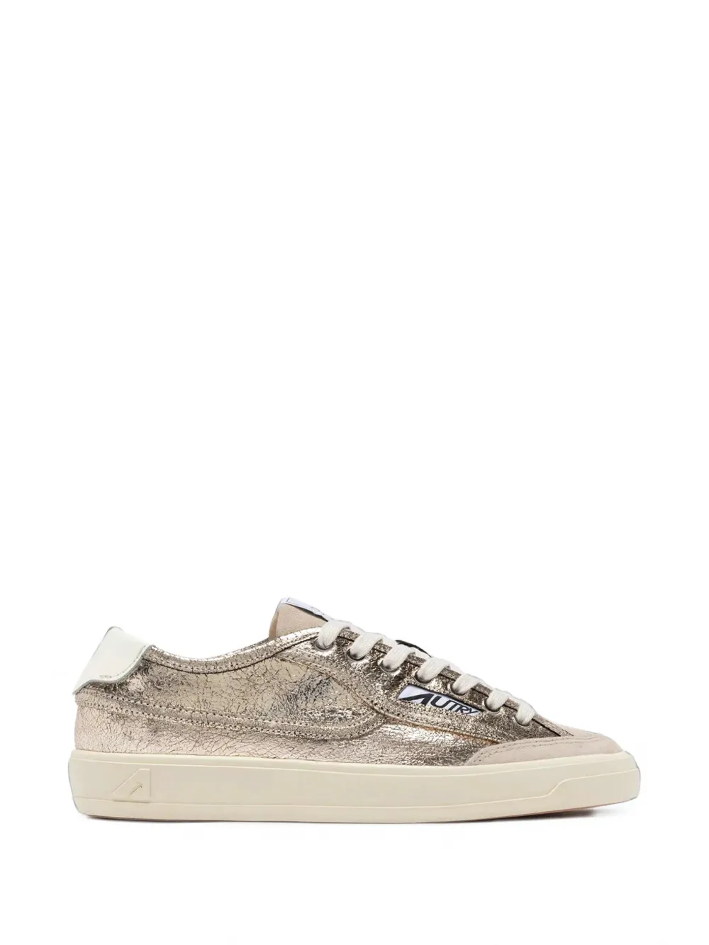 Autry Windscape cracked-leather suede sneakers