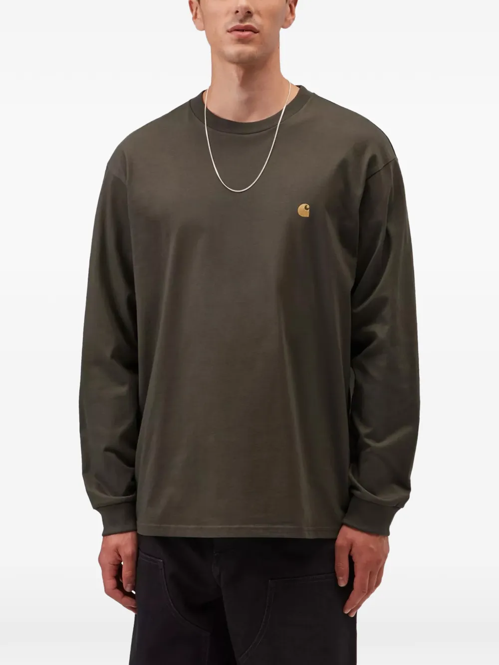 Carhartt WIP Chase T-shirt met lange mouwen Bruin