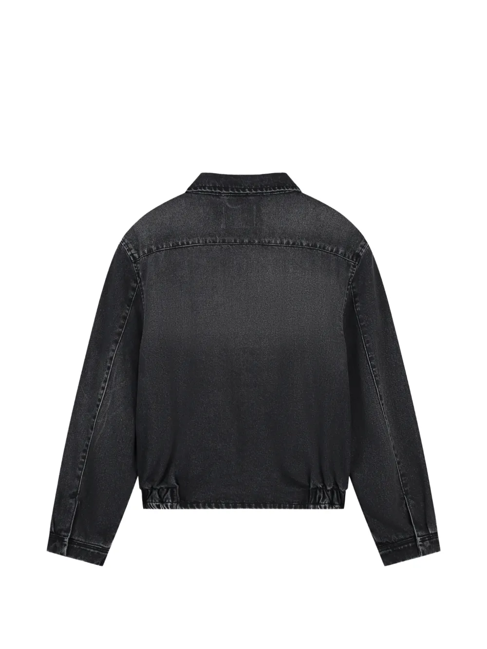 Arte Antwerp Denim jack met geborduurd logo Zwart
