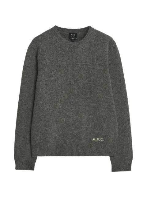 A.P.C. logo-detail wool sweater