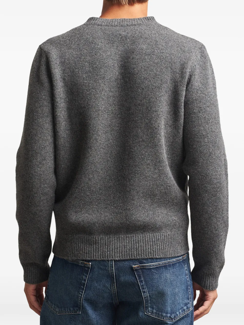 A.P.C. Wollen trui met logodetail Grijs