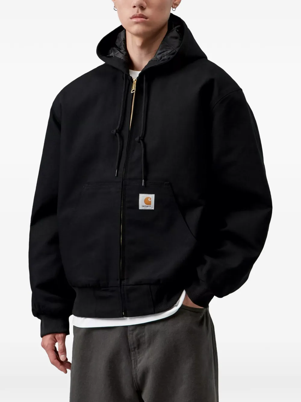 Carhartt WIP Trainingsjack met capuchon Zwart