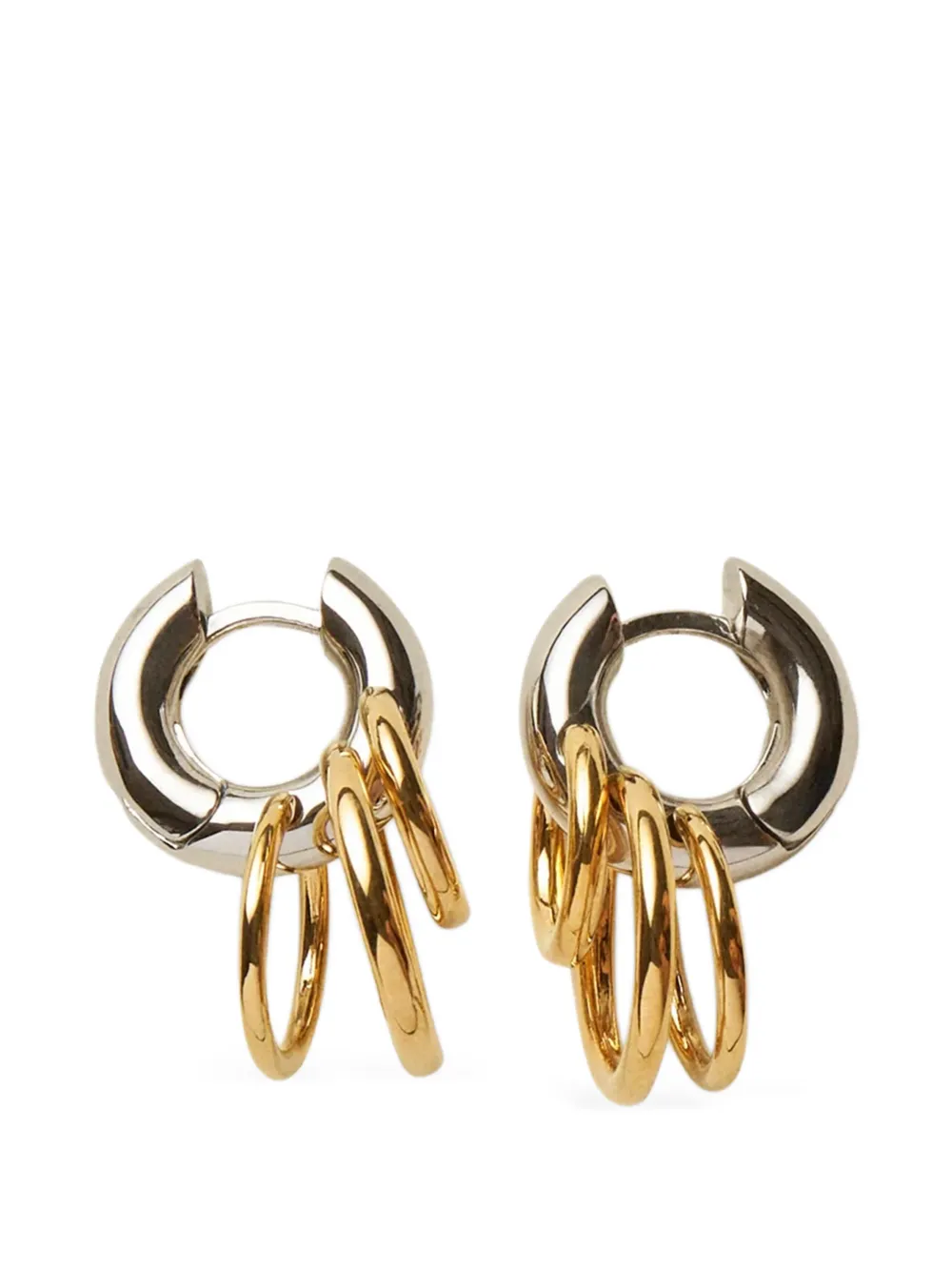 Panconesi Pierced Huggies earrings - Argento