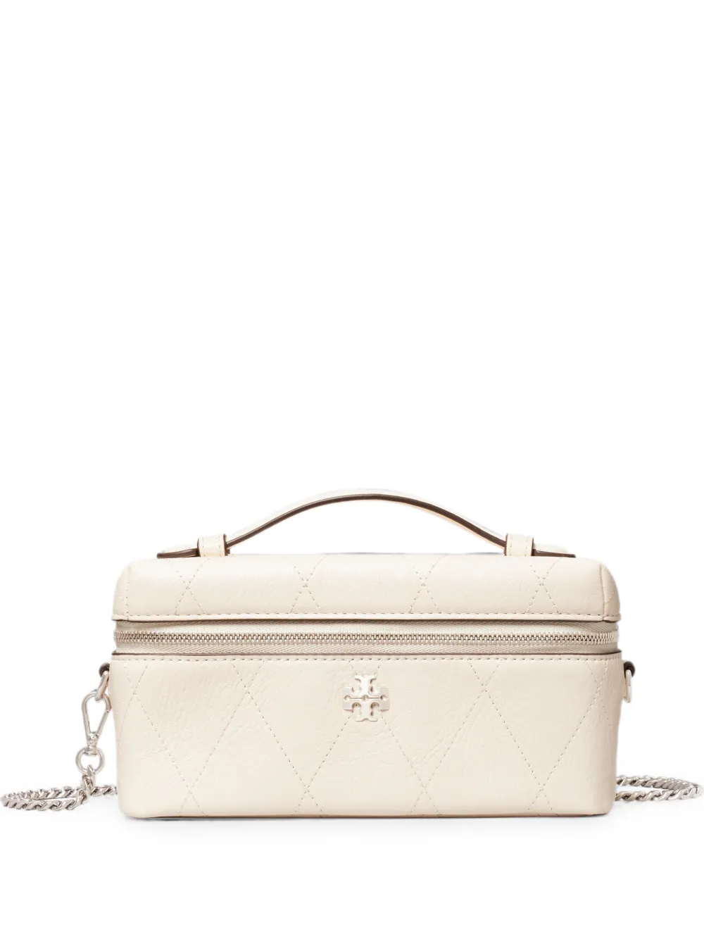 Tory Burch Charlie quilted leather shoulder bag - Toni neutri
